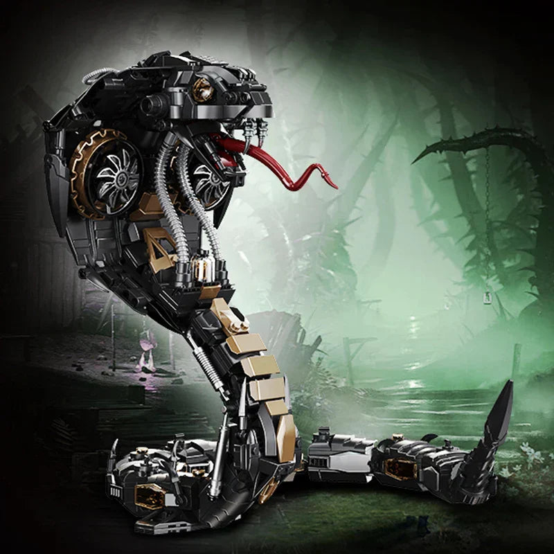 Cyber-Serpent Mechanical Snake - 1000+ Piece Technical Building Set