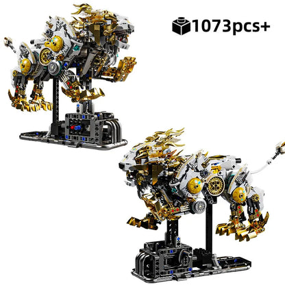 Motorized Lion - Kinetic Mechanical Building Set