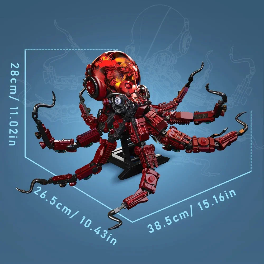 Mechanical Octopus - 882pcs STEM Building Block Set