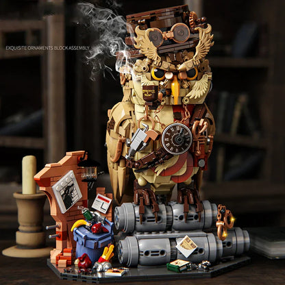 Owl Detective Magic Animal - 1200+ Piece MOC Building Block Set