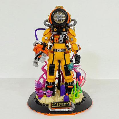 Steampunk Deep Sea Diver - 1287-Piece Building Block Model