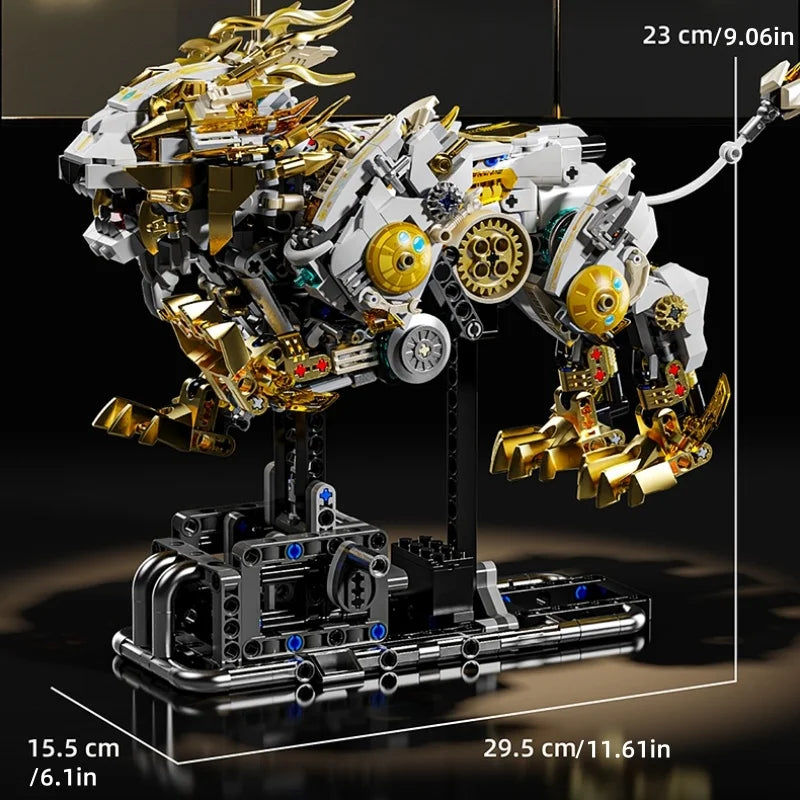 Motorized Lion - Kinetic Mechanical Building Set