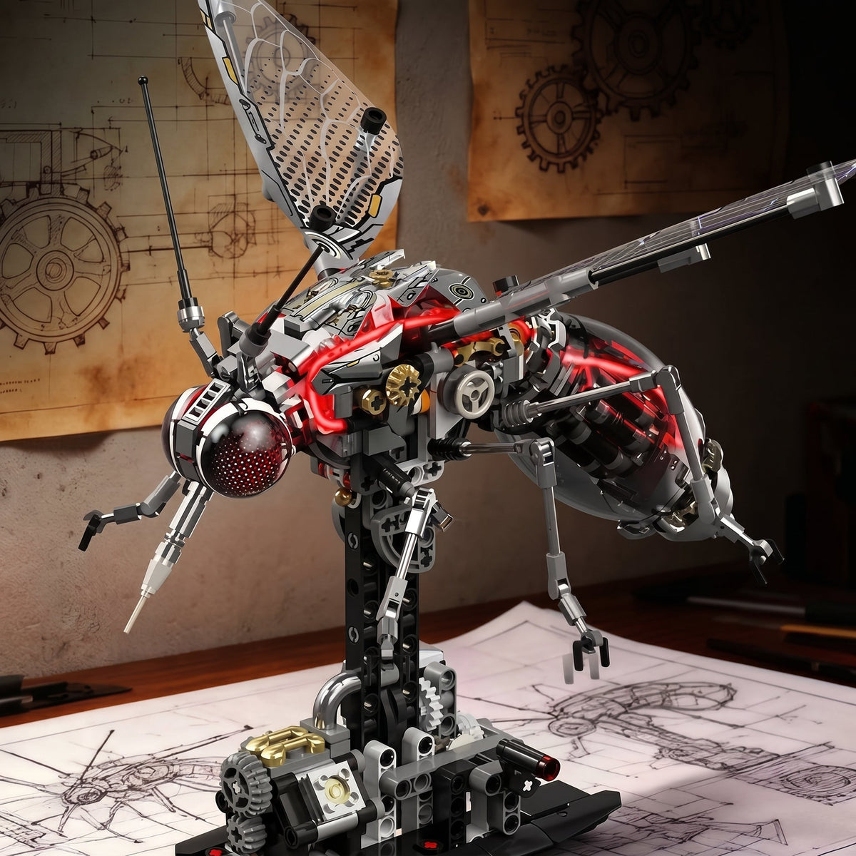 MJ 13104 Mechanical Mosquito - 747pcs Building Block Set
